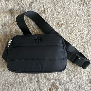Lulu puffer belt bag.